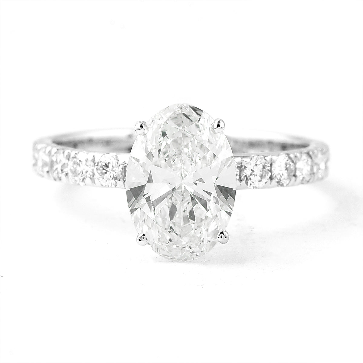 2.57 Carats Lab Grown Diamond 14K Gold Ring