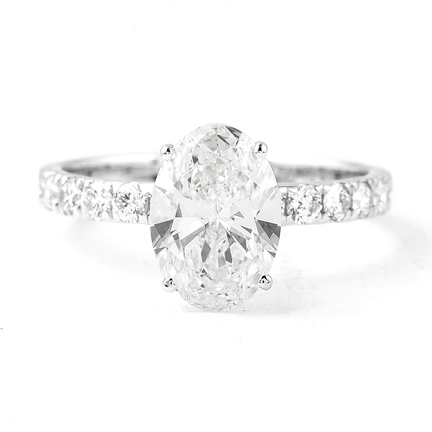 2.57 Carats Lab Grown Diamond 14K Gold Ring