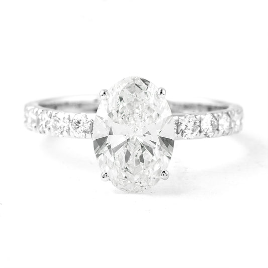 2.57 Carats Lab Grown Diamond 14K Gold Ring