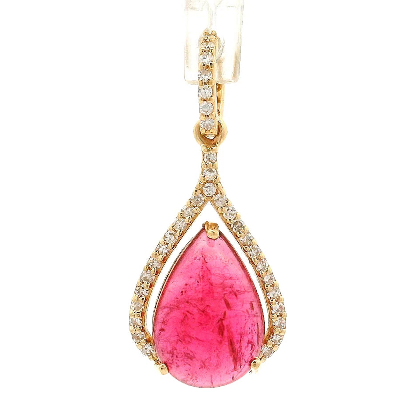 2.35 Ct Pear Tourmaline 14K Gold Pendant