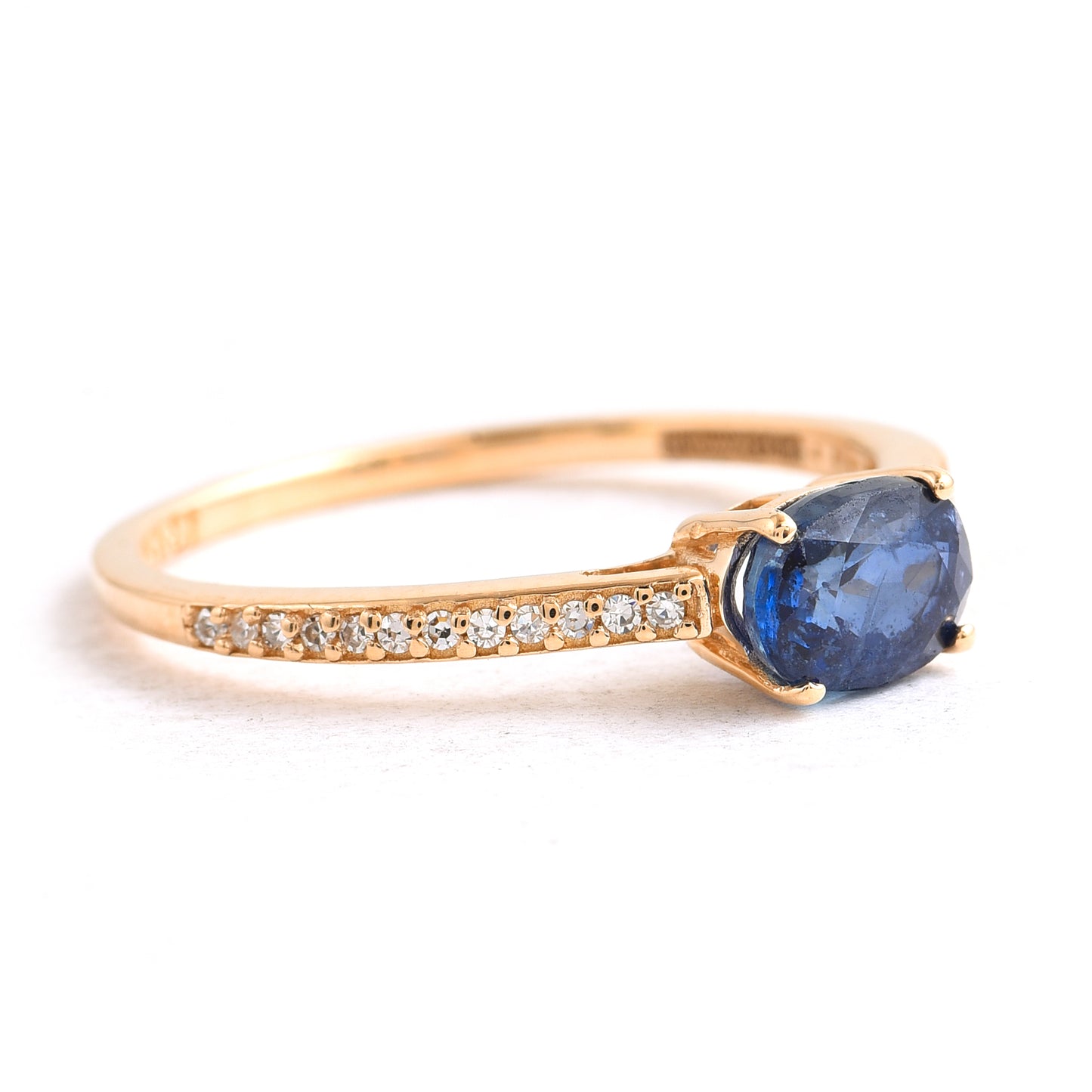1.17 Ct Oval Sapphire 14K Gold Ring