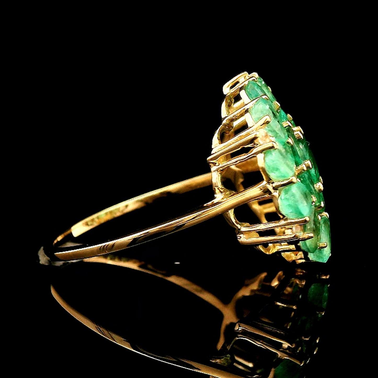 2.61 Ct Round Emerald 14K Gold Ring