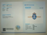 1.03 Ct Oval Natural Aquamarine 14K Gold Ring