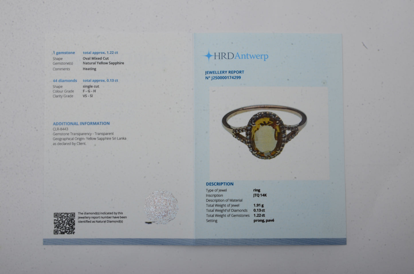 1.35 Ct Oval Mixed Cut Natural Yellow Sapphire 14K Gold Ring