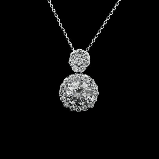 2.29 Carats Lab Grown Diamond 14K Gold Pendant