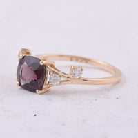 1.60 Ct Cushion Natural Spinel 14K Gold Ring