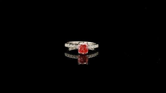 1.35 Carats Pink Lab Grown Diamond 14K Gold Ring
