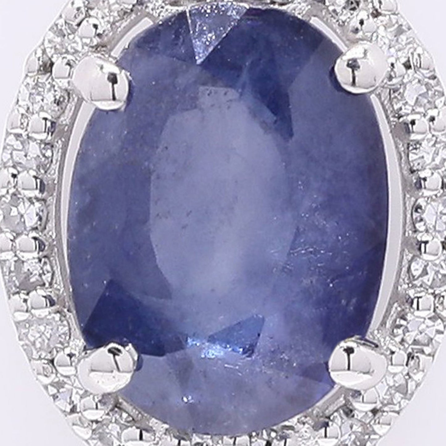 1.55 Ct Oval Mixed Cut Natural Sapphire 950 Platinum Pendant