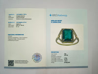 2.04 Ct Octagon Natural Emerald 14K Gold Ring