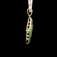 1.70 Ct Pear Emerald 14K Gold Pendant