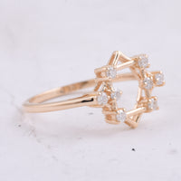0.20 Ct Round Natural Diamond 14K Gold Ring