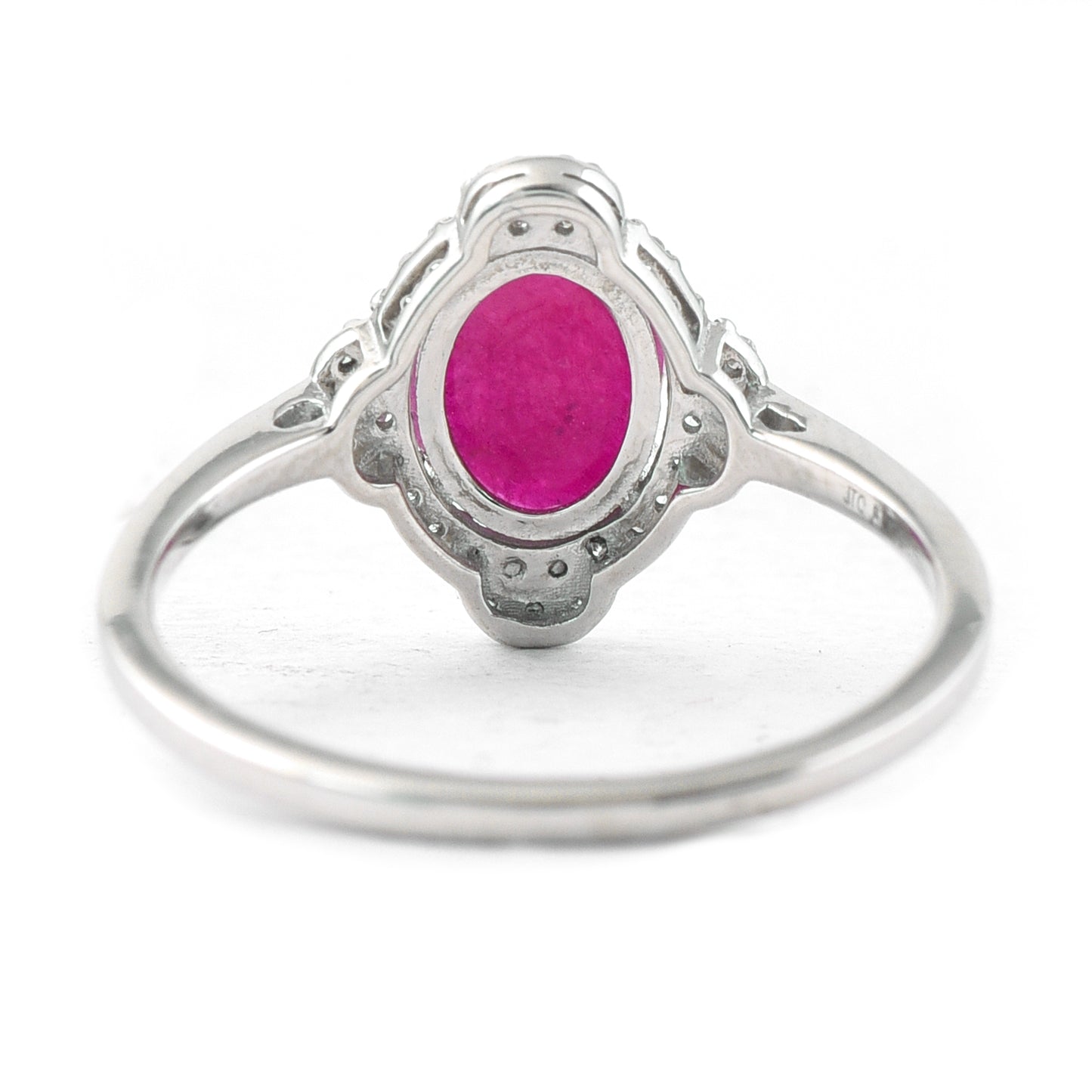 1.20 Ct Oval Mixed Cut Natural Ruby 950 Platinum Ring