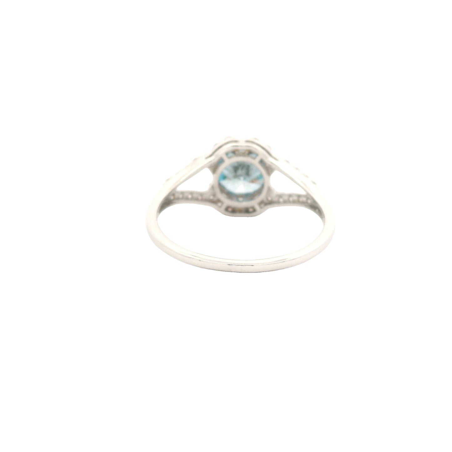 1.56 Carats Blue Lab Grown Diamond 14K Gold Ring