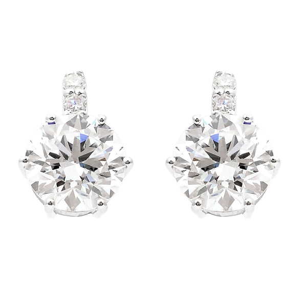 3.48 Carats Lab Grown Diamond 14K Gold Earrings