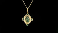 2.23 Ct Oval Emerald 14K Gold Pendant