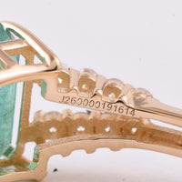 1.99 Ct Octagon Emerald 14K Gold Ring