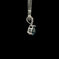 1.71 Carats Blue Lab Grown Diamond 14K Gold Pendant