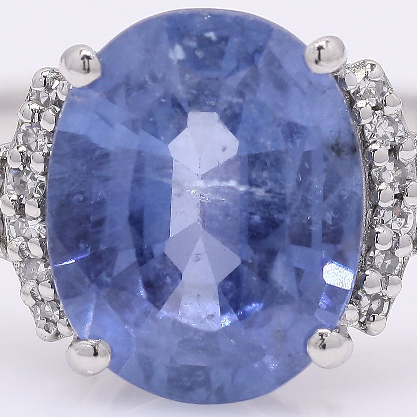 2.33 Ct Oval Mixed Cut Natural Sapphire 950 Platinum Ring
