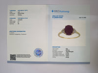 2.78 Ct Oval Natural Ruby 14K Gold Ring