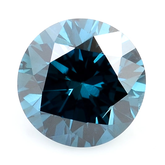 0.28 Blue Diamond Round Loose Gemstone