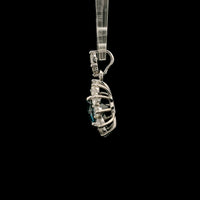 2.38 Carats Blue Lab Grown Diamond 14K Gold Pendant