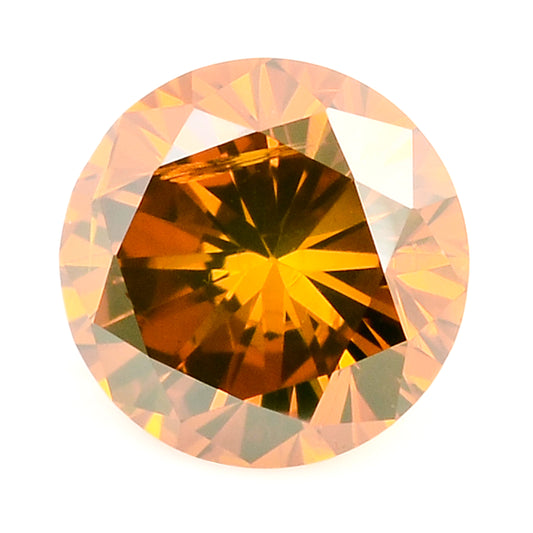 0.28 Red Diamond Round Loose Gemstone