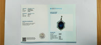 7.41 Ct Oval Mixed Cut Natural Sapphire 14K Gold Pendant