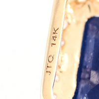 1.64 Ct Octagon Sapphire 14K Gold Pendant