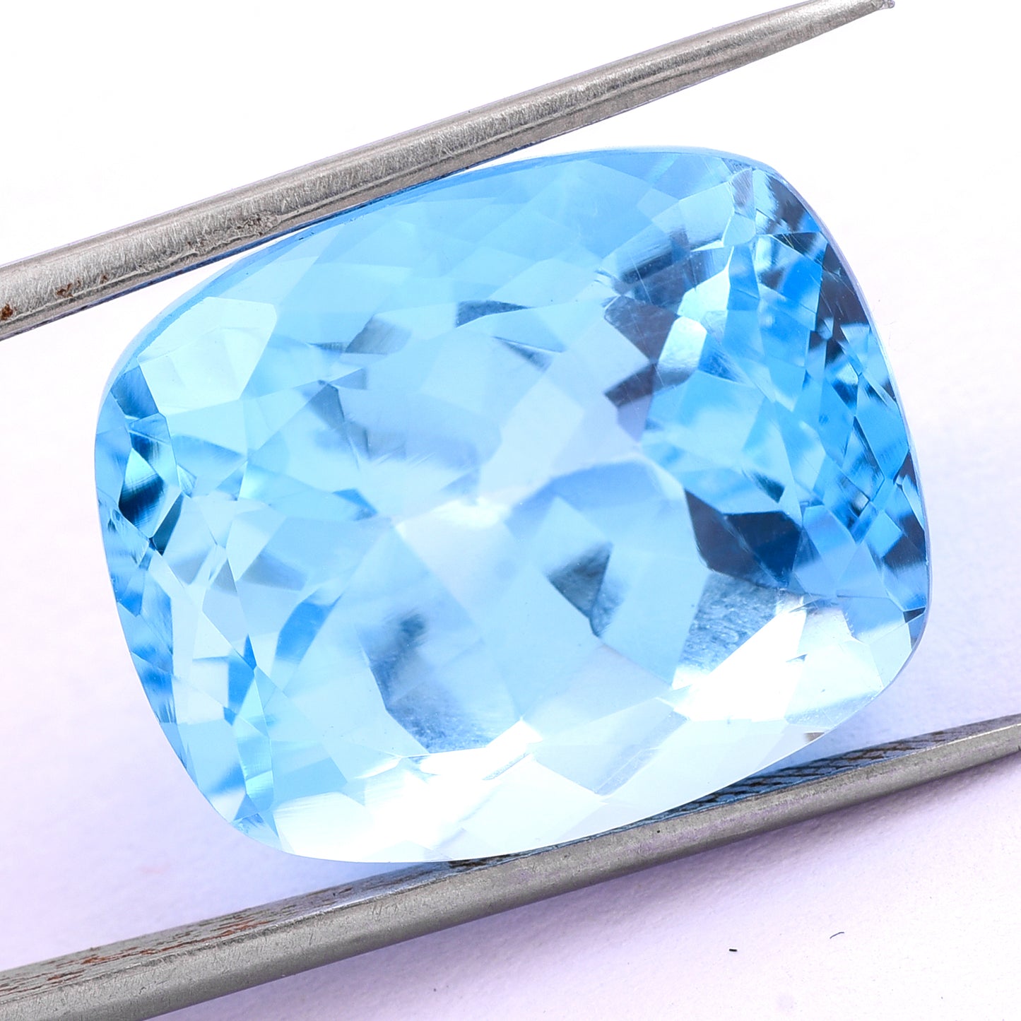 31.05 Natural Blue Topaz Rectangular Cushion Mixed Cut Gemstone