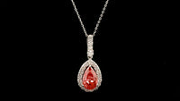 2.60 Carats Pink Lab Grown Diamond 14K Gold Pendant