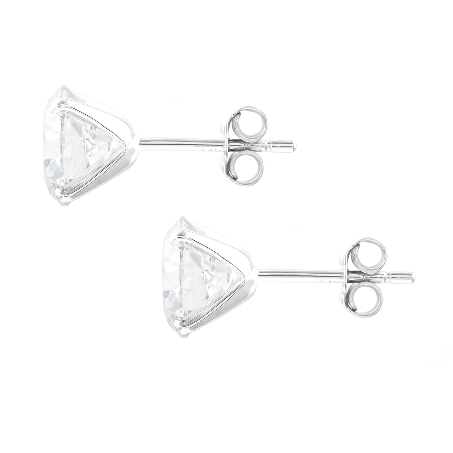 3.41 Carats Lab Grown Diamond 14K Gold Earrings