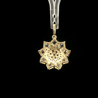 1.53 Ct Square Tanzanite 14K Gold Pendant
