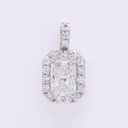 2.65 Carats Lab Grown Diamond 950 Platinum Pendant