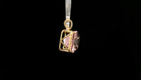 9.32 Ct Cushion Mixed Cut Natural Spodumene Kunzite 14K Gold Pendant