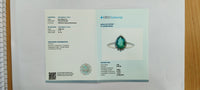 1.47 Ct Pear Mixed Cut Natural Emerald 14K Gold Ring