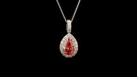 2.50 Carats Pink Lab Grown Diamond 14K Gold Pendant