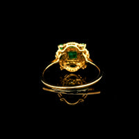 0.86 Ct Square Emerald 14K Gold Ring