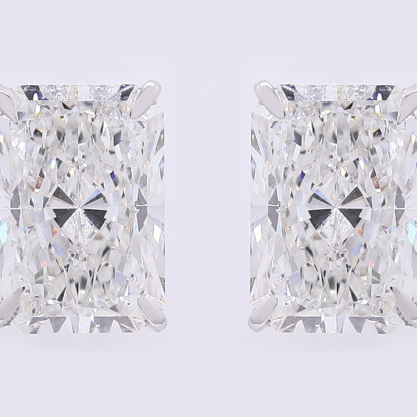 3.71 Carats Lab Grown Diamond 14K Gold Earrings
