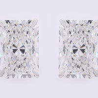 3.71 Carats Lab Grown Diamond 14K Gold Earrings