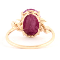 3.66 Ct Oval Ruby 14K Gold Ring