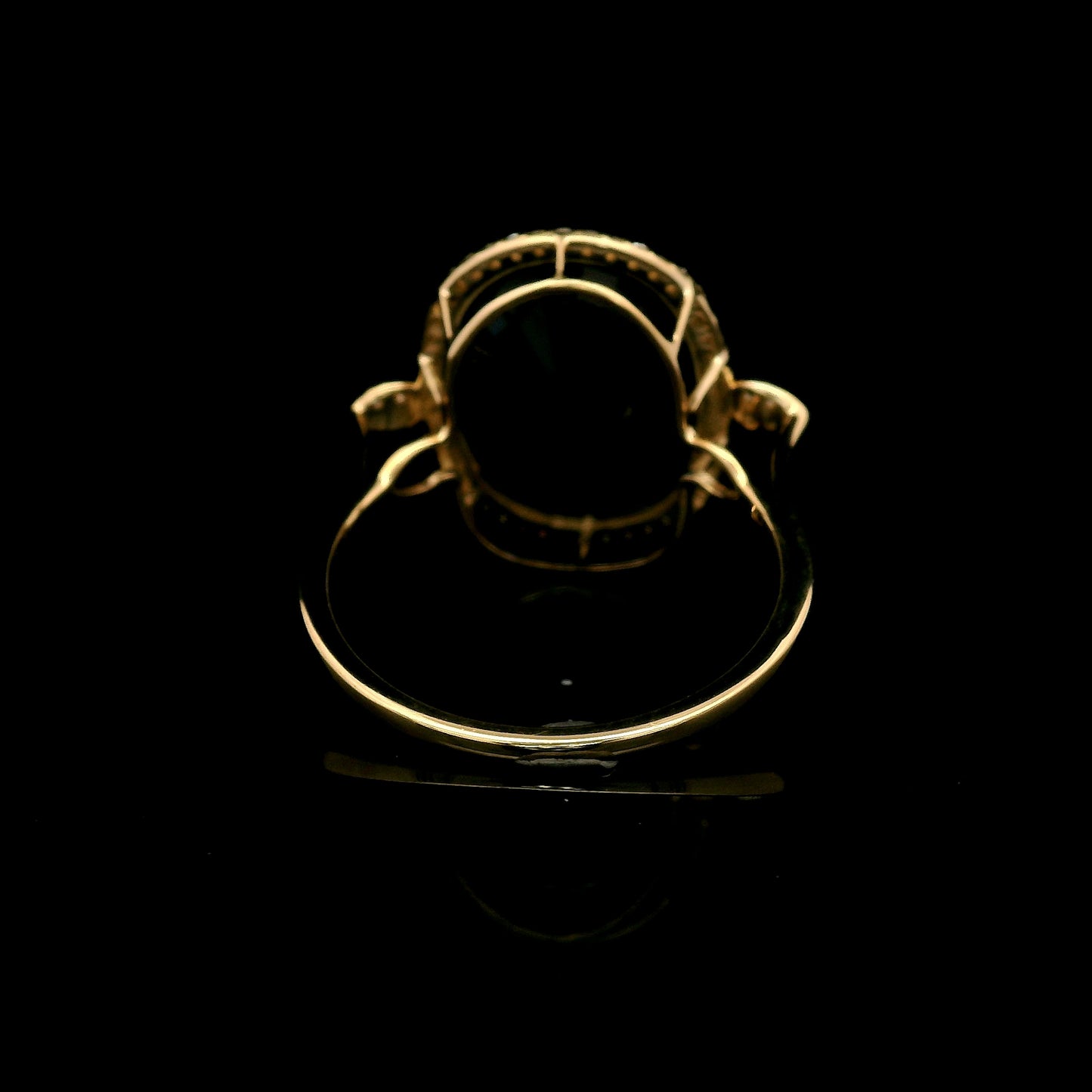 9.29 Ct Oval Mixed Cut Lab Grown Sapphire 14K Gold Ring
