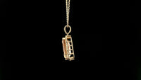 3.22 Ct Cushion Oregon Sunstone 14K Gold Pendant