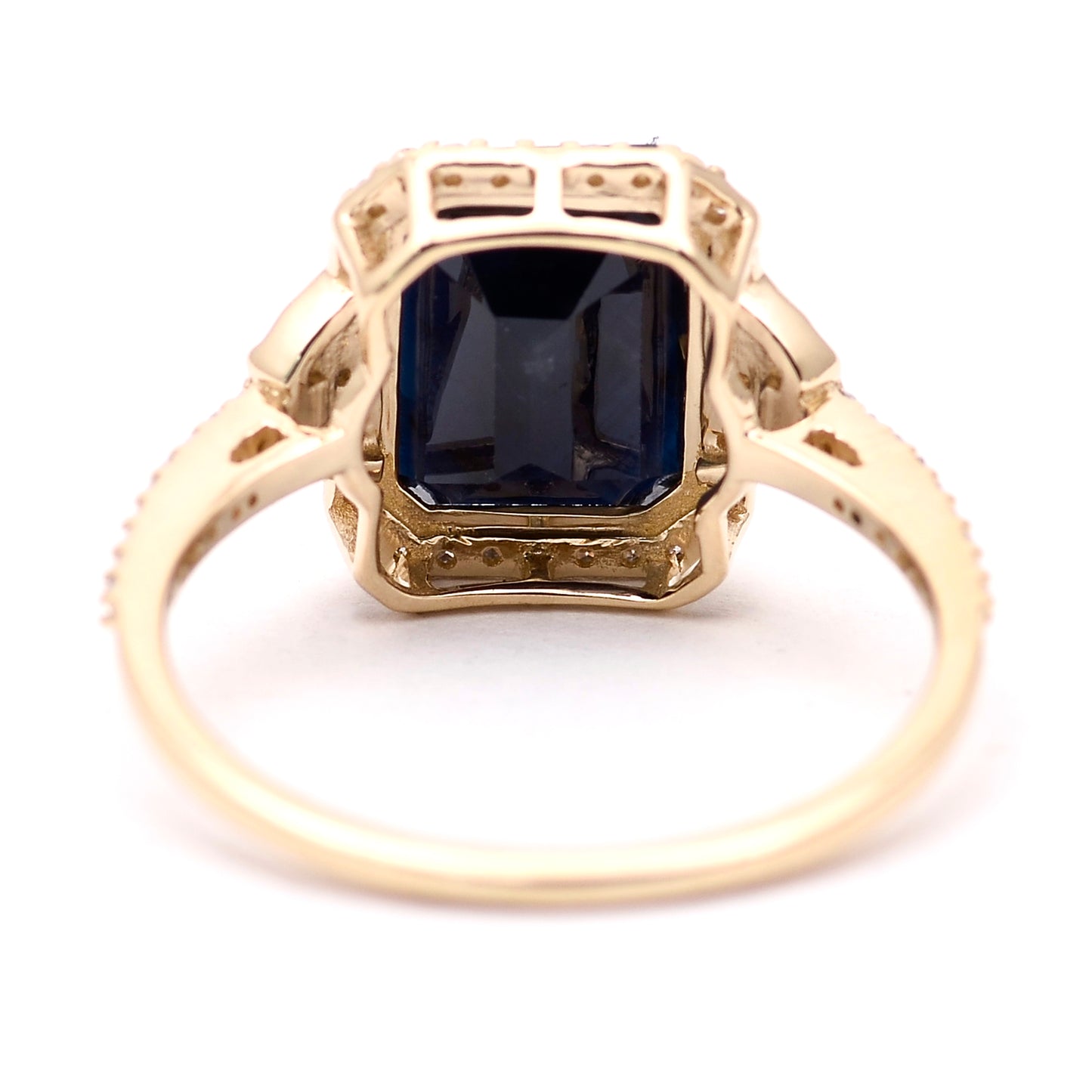 4.11 Ct Octagon Natural Sapphire 14K Gold Ring