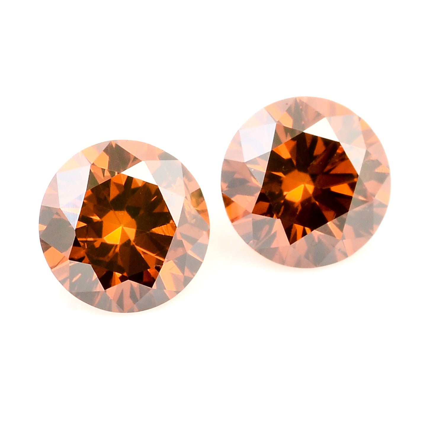 0.59 Red Diamond Round Loose Gemstone