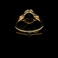 4.86 Ct Oval Mixed Cut Lab Grown Sapphire 14K Gold Ring