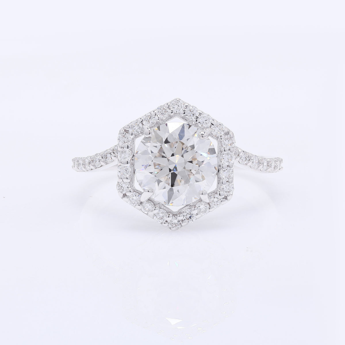 2.45 Carats Lab Grown Diamond 14K Gold Ring