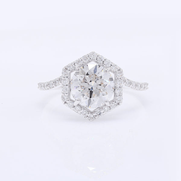 2.45 Carats Lab Grown Diamond 14K Gold Ring