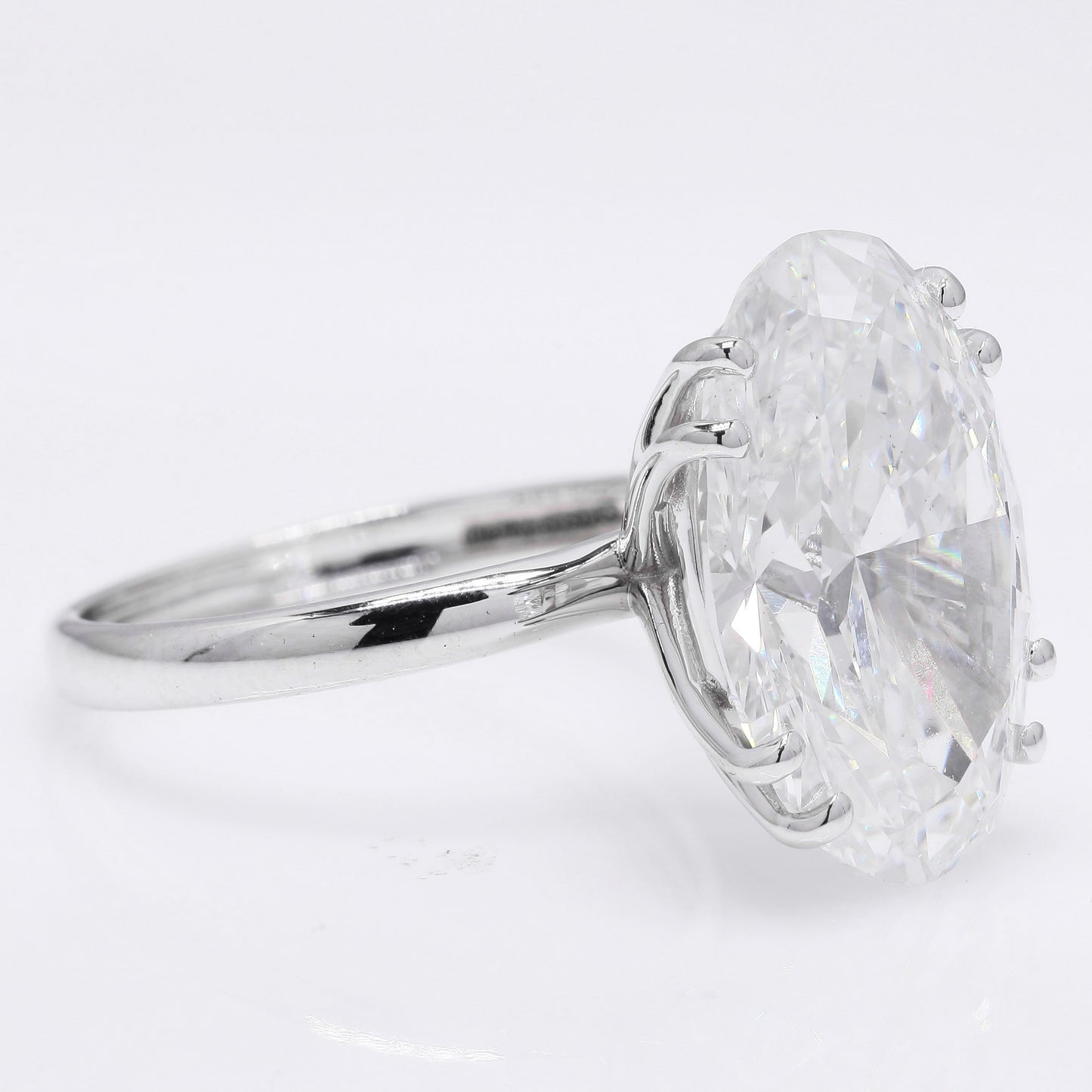 10.29 Ct Oval Brilliant Lab Grown Diamond 14K Gold Ring