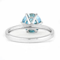 2.00 Carats Blue Lab Grown Diamond 14K Gold Ring