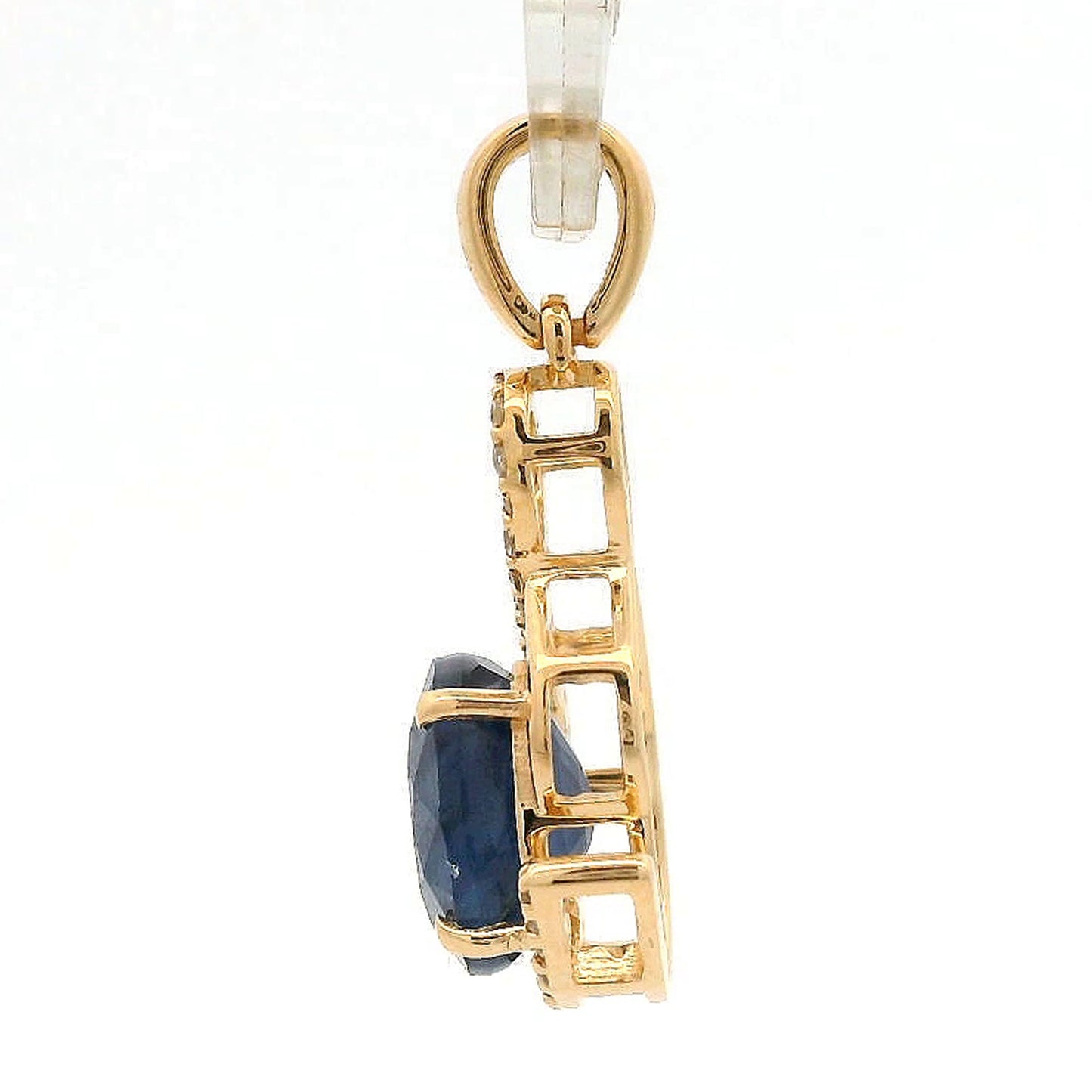 2.09 Ct Oval Sapphire 14K Gold Pendant